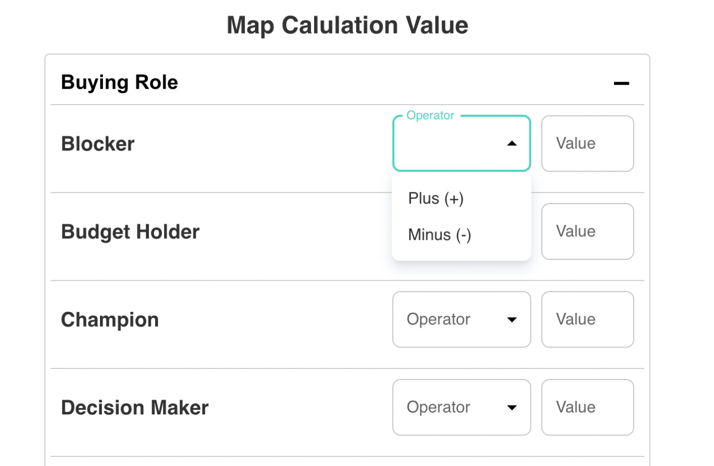 Map Calcution value